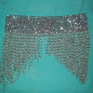 Silver Button up Belt